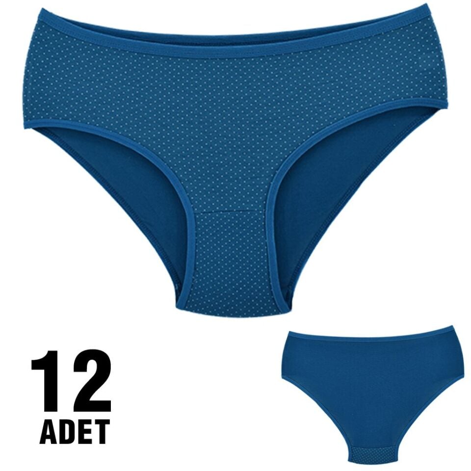 Dondeza 201-73 Desenli Bayan Ara Beden Külot 12'li