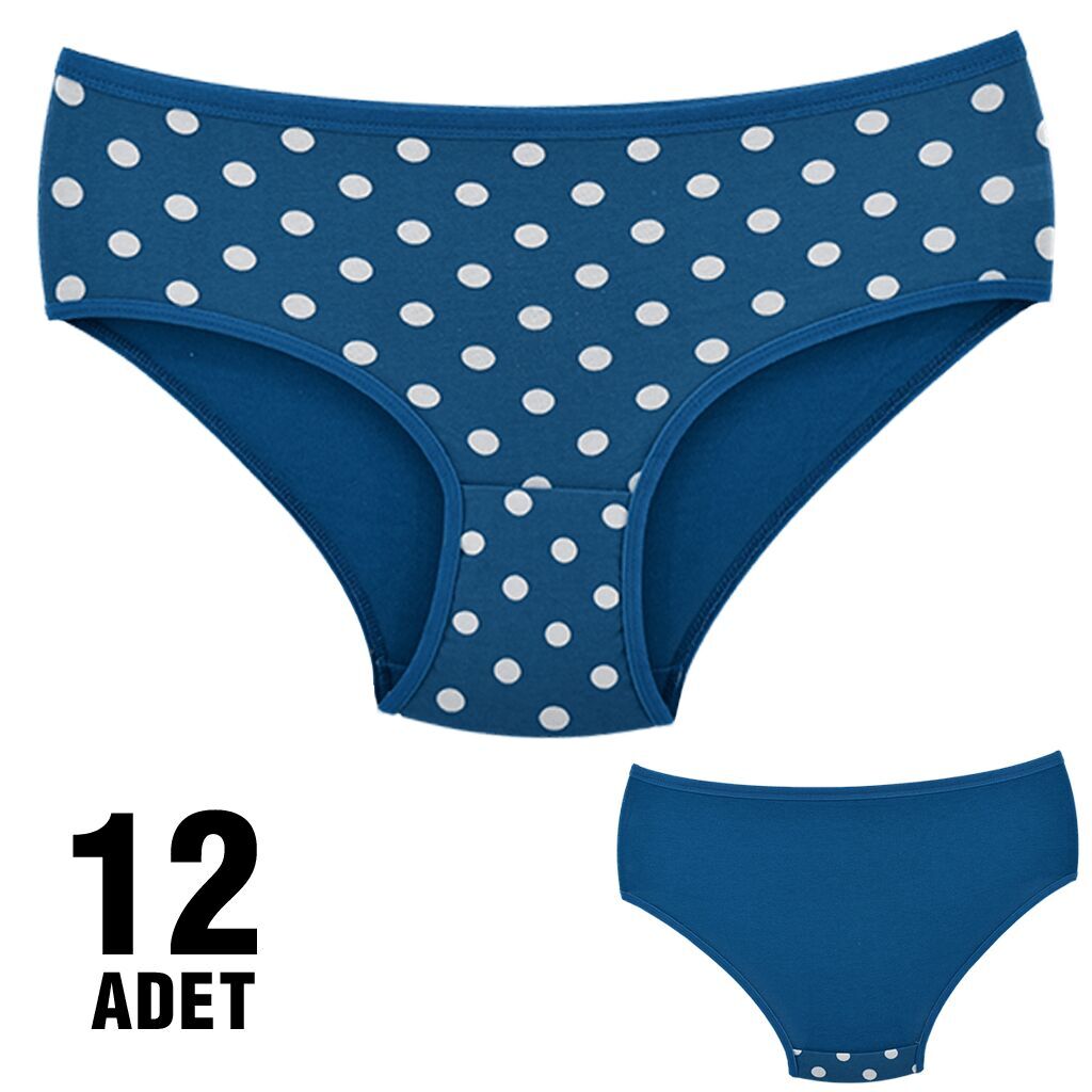 Dondeza 201-72 Desenli Bayan Ara Beden Külot 12'li