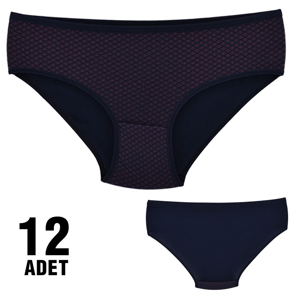 Dondeza 201-43 Desenli Bayan Ara Beden Külot 12'li