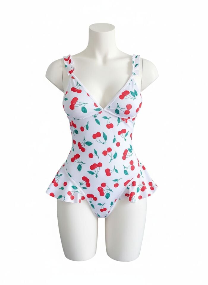 Arias Closet Vişne Desenli Fantezi Body