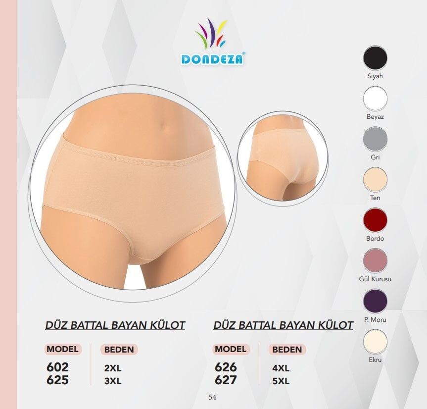 Dondeza 602 Düz Battal Bayan Bato 12'li