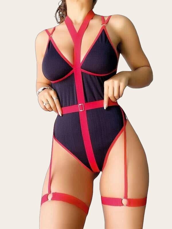 Arias Closet Kırmızı Şeritli Fantezi Mayokini