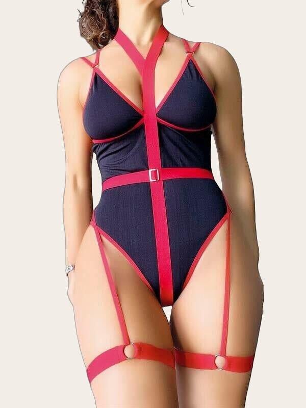 Arias Closet Kırmızı Şeritli Fantezi Mayokini