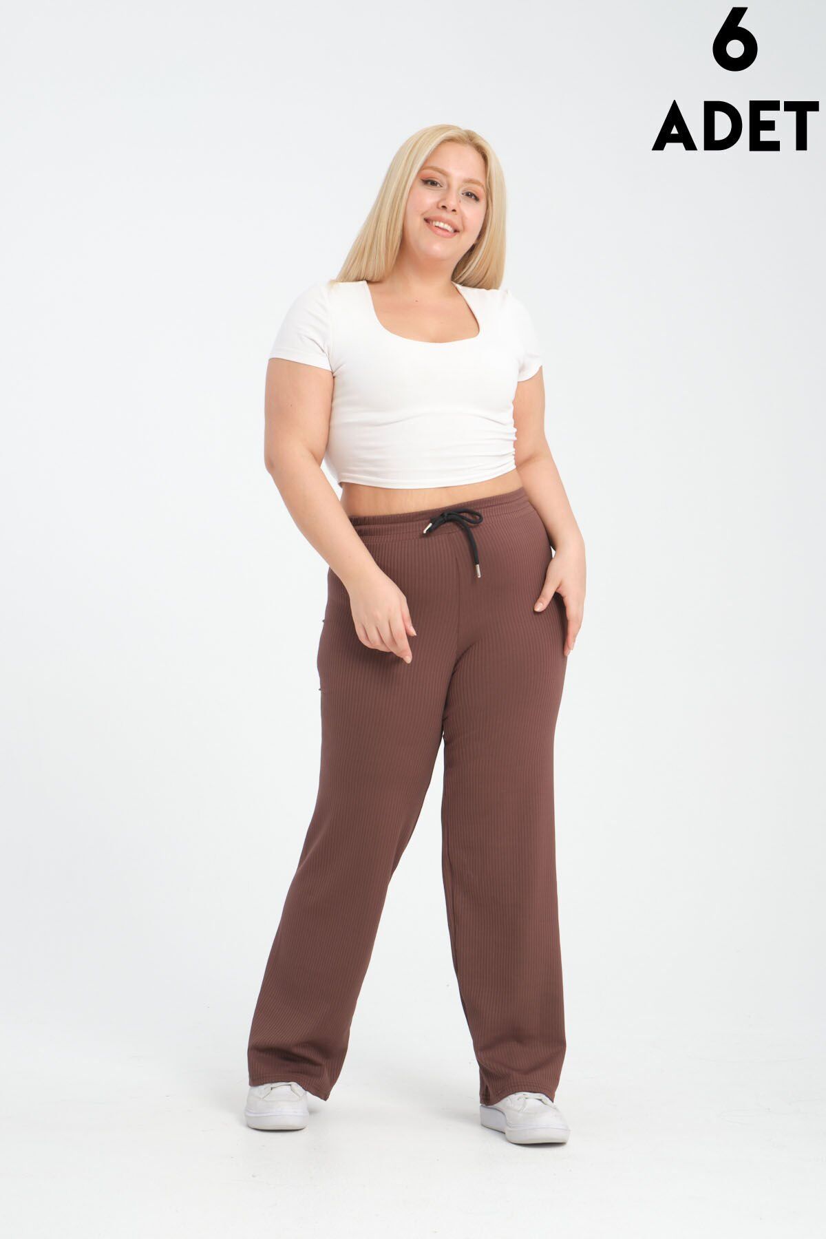 Vogsing 385 (2XL-3XL-4XL) Geniş Fitilli Battal Bayan Tek Alt 6'lı