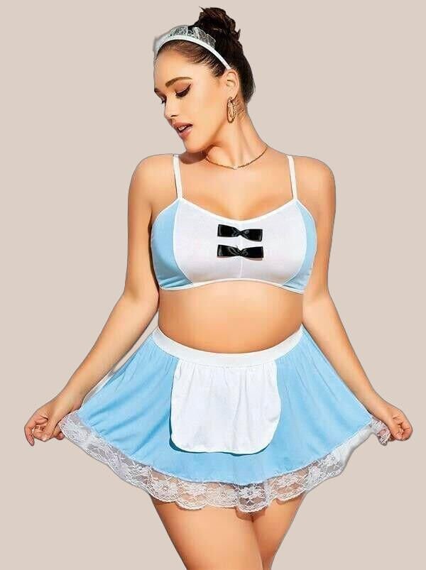 Arias Closet Mini Etekli Büyük Beden Fantezi Hizmetçi Kostümü