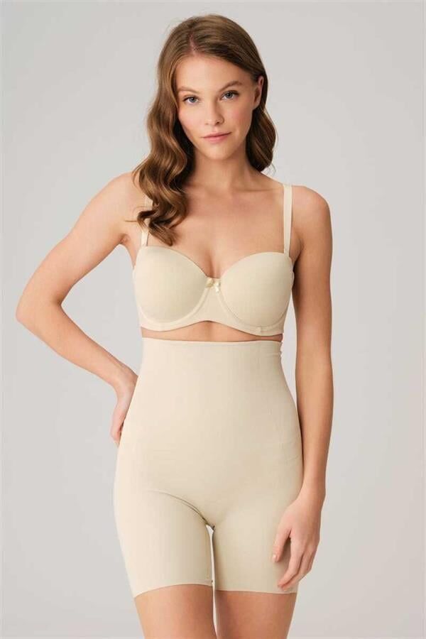 Arias Closet Mikro Kumaş Beli Yapıştırma Paçaları Silikon Bantlı Paçalı Sıkı Şort Korse