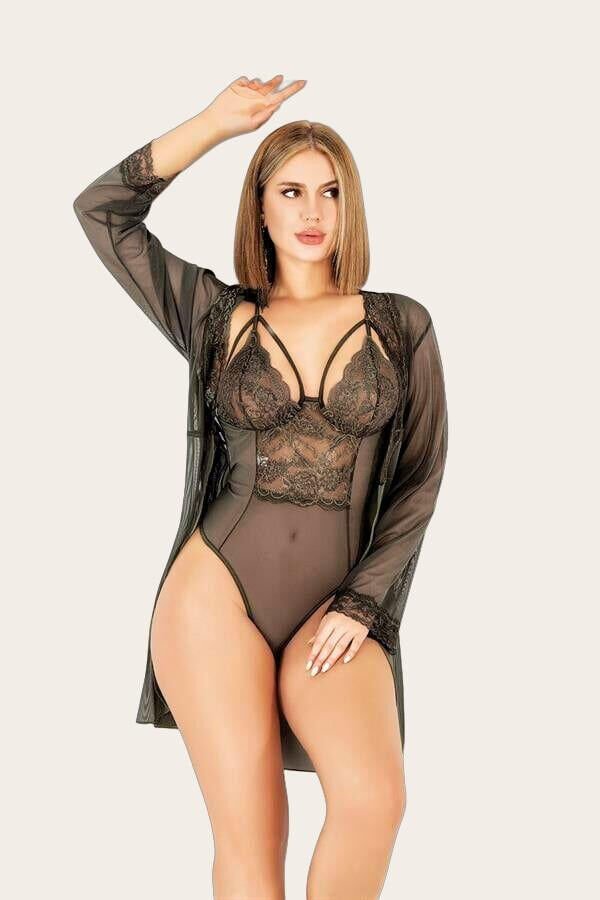 Arias Closet Sırt Dekolteli Fantezi Body