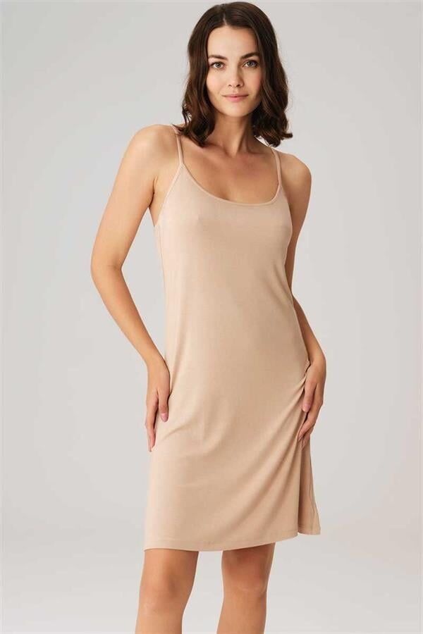 Arias Closet Viskon İnce İp Askılı Kısa Elbise Altı Kombinezon