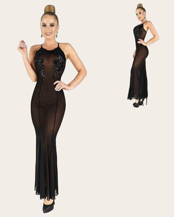 Arias Closet Göğüs Dekoltesi Sim Güpürlü Gecelik