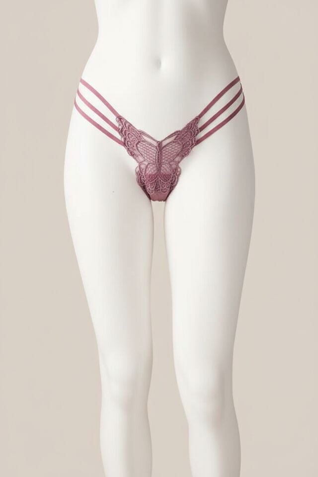 Arias Closet Vizon Kelebek Desen Tanga String