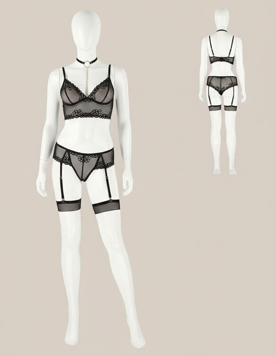 Arias Closet File Dantelli Jartiyer Takımı