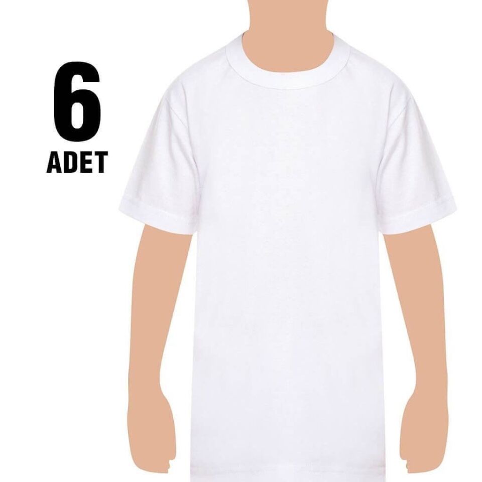 Tutku Erkek Çocuk Penye Sıfır Yaka Atlet 6'lı