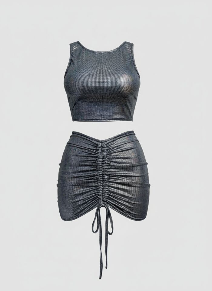 Arias Closet Büzgü Etekli Fantezi Elbise Takım