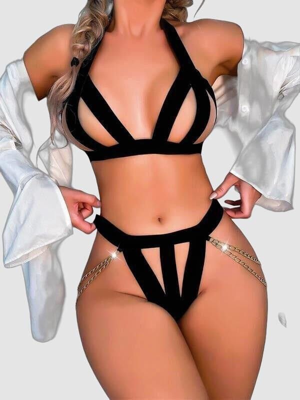 Arias Closet Zincir Detaylı Fantezi Sütyen Külot Takım