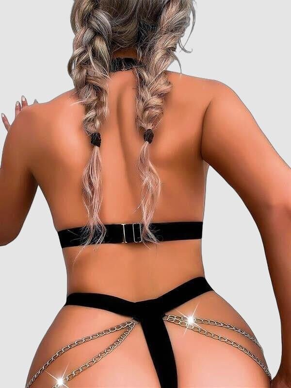 Arias Closet Zincir Detaylı Fantezi Sütyen Külot Takım