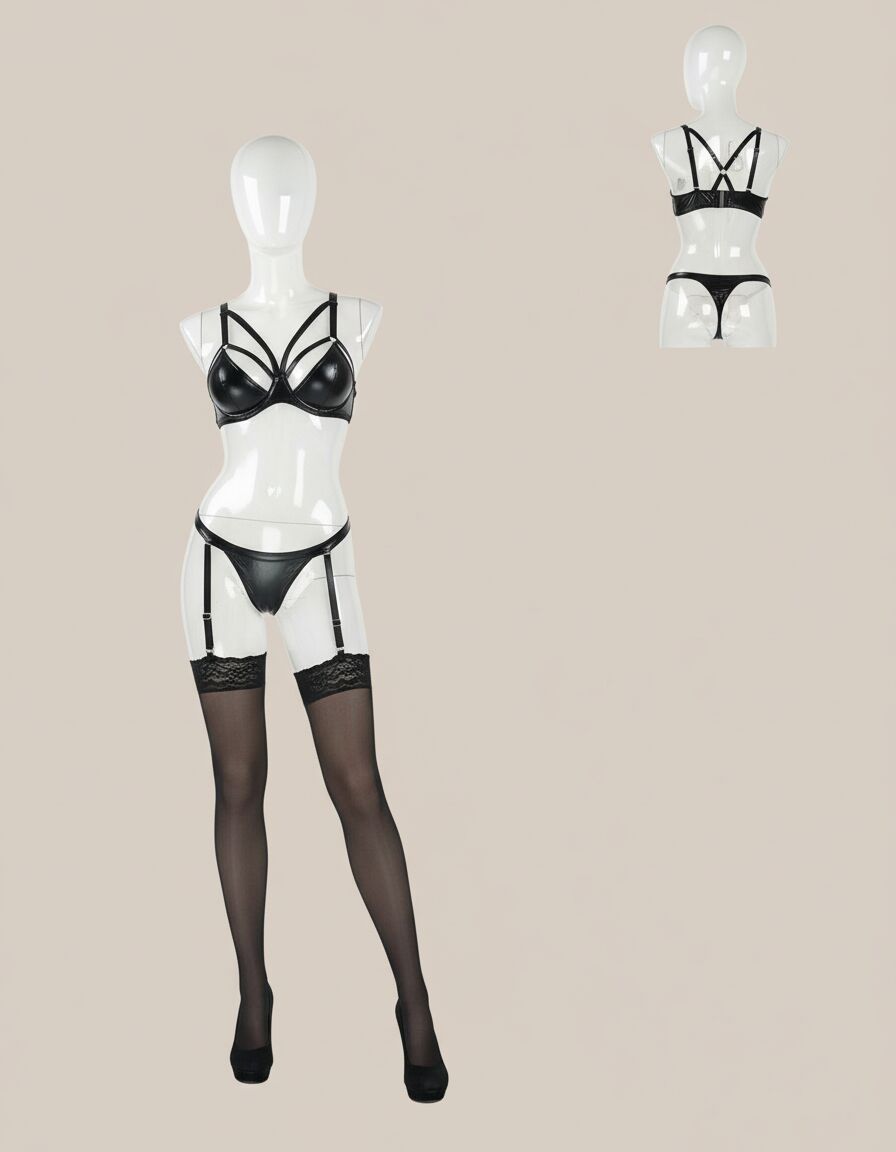 Arias Closet Lateks Bralet Jartiyer Takımı