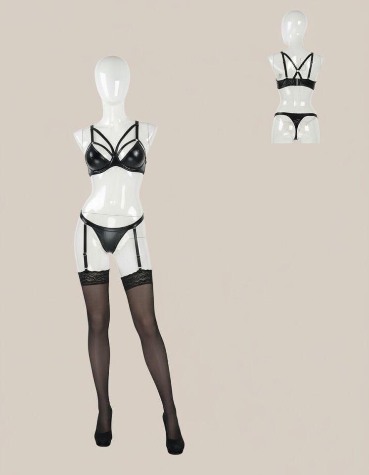 Arias Closet Lateks Bralet Jartiyer Takımı