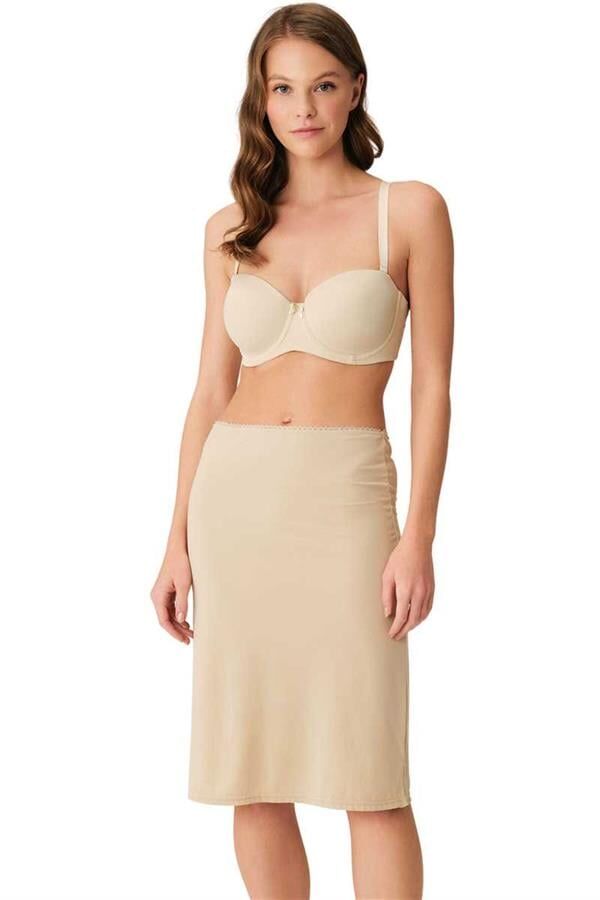 Arias Closet Mikropolyamid Esnek Kumaşlı Diz Altı Uzun Etek Altı Jüpon