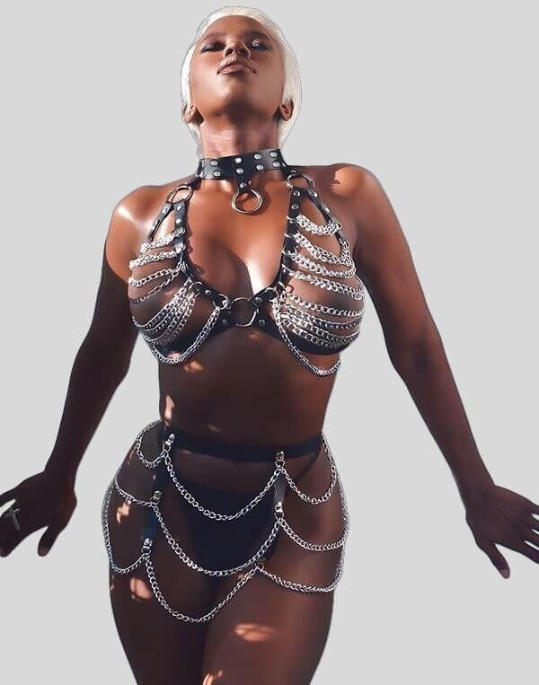 Arias Closet Zincir Detaylı Fantezi Harness Aksesuar