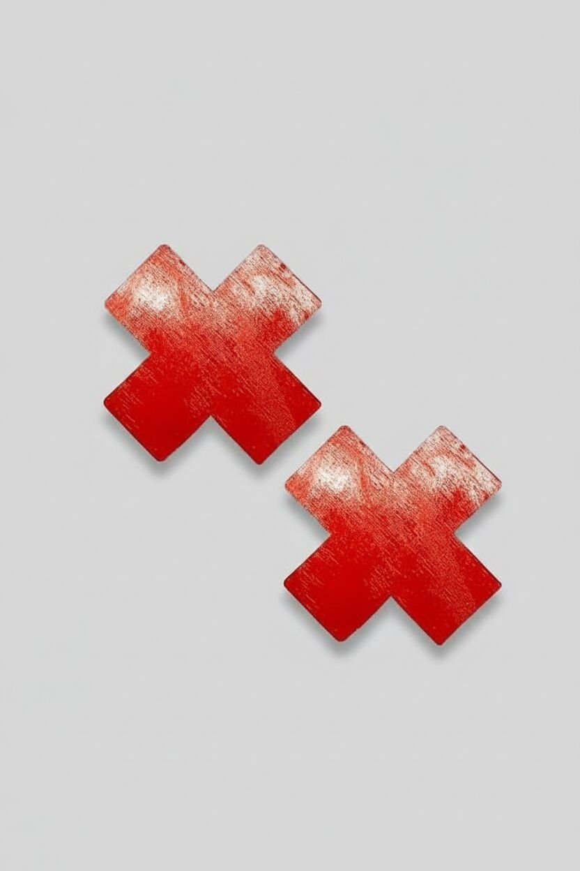 Arias Closet Kırmızı Yapışkan Bantlı Fantezi Göğüs Ucu Kapatıcı