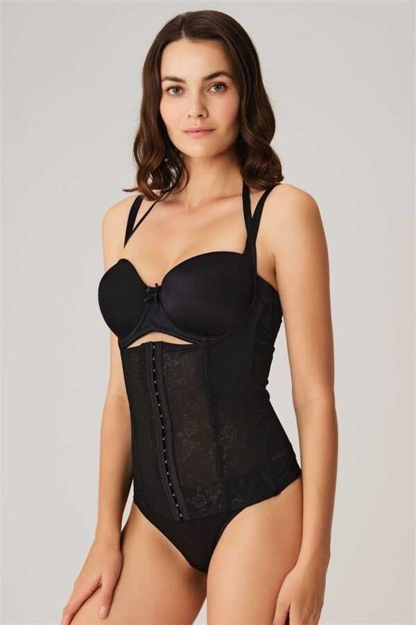 Arias Closet Toparlayıcı Bel İnceltici Dikişli Büyük Beden Kancalı Çıkabilen Askılı Sıkı Bel Korse