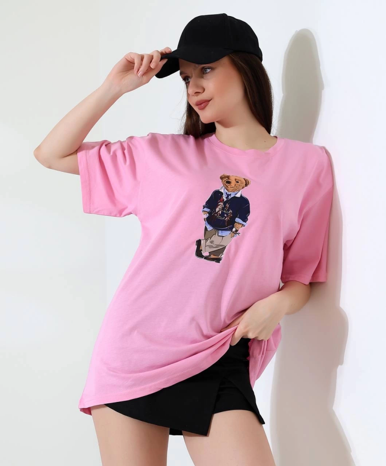 Ayıcıklı oversize tişört