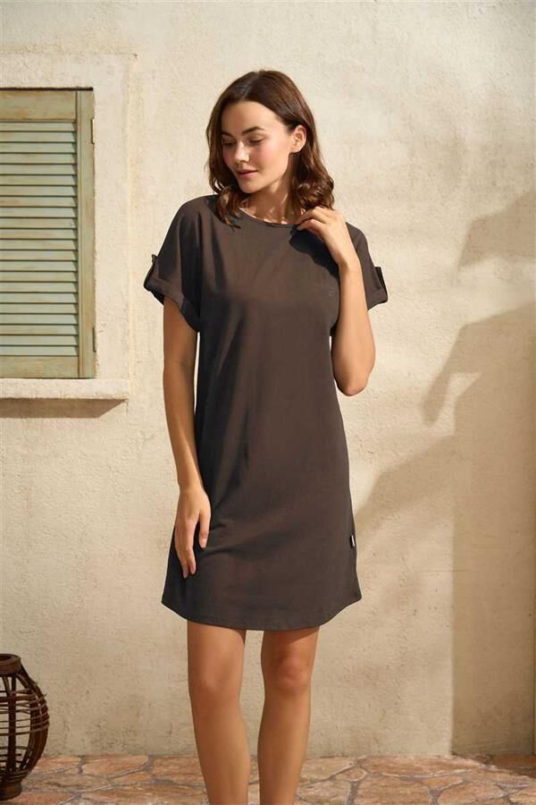 Arias Closet Günlük Kısa Kol Bisiklet Yaka Cotton Düz Yazlık Kısa Pijama Takımı