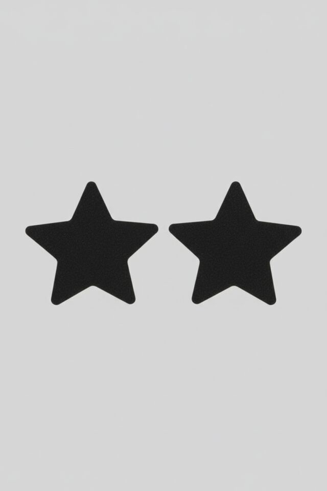 Arias Closet Siyah Yıldız Şeklinde Fantezi Göğüs Ucu Kapatıcı