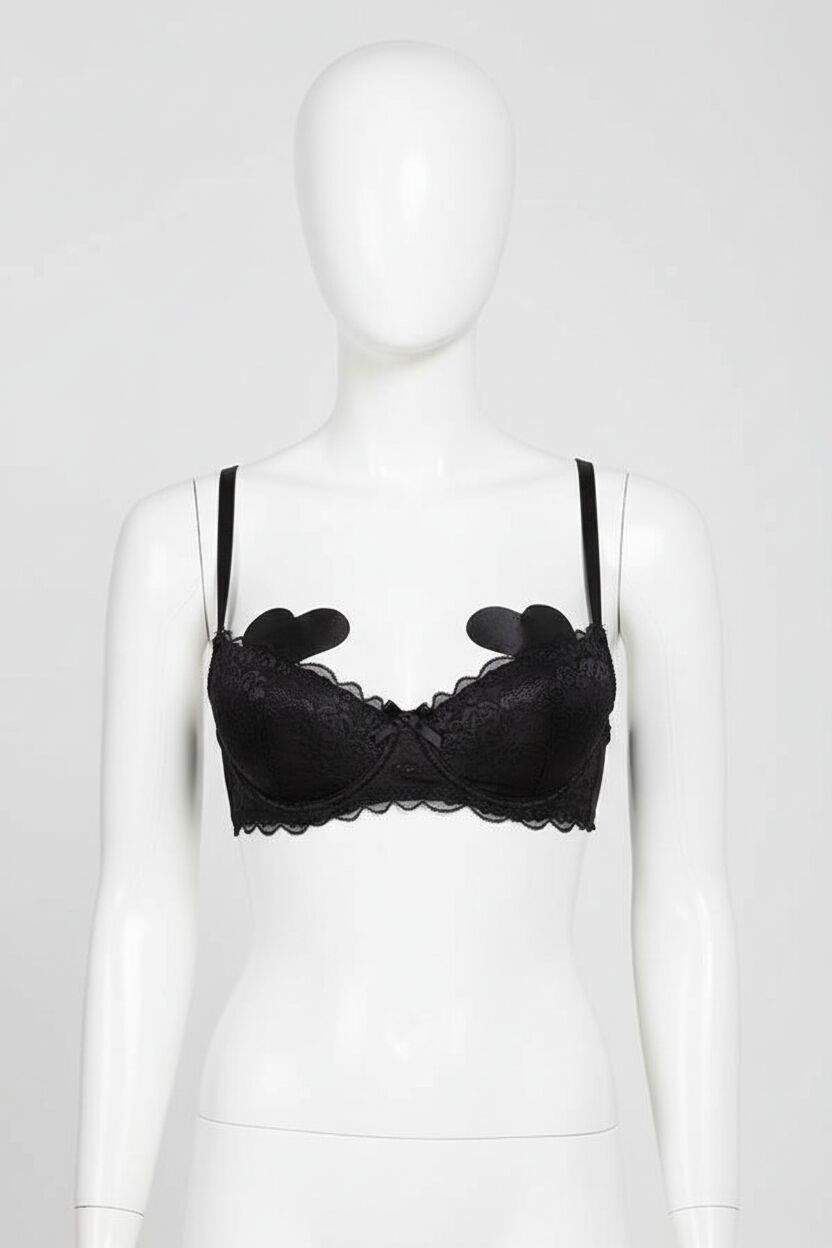 Arias Closet Siyah Kalp Şeklinde Fantezi Göğüs Ucu Kapatıcı