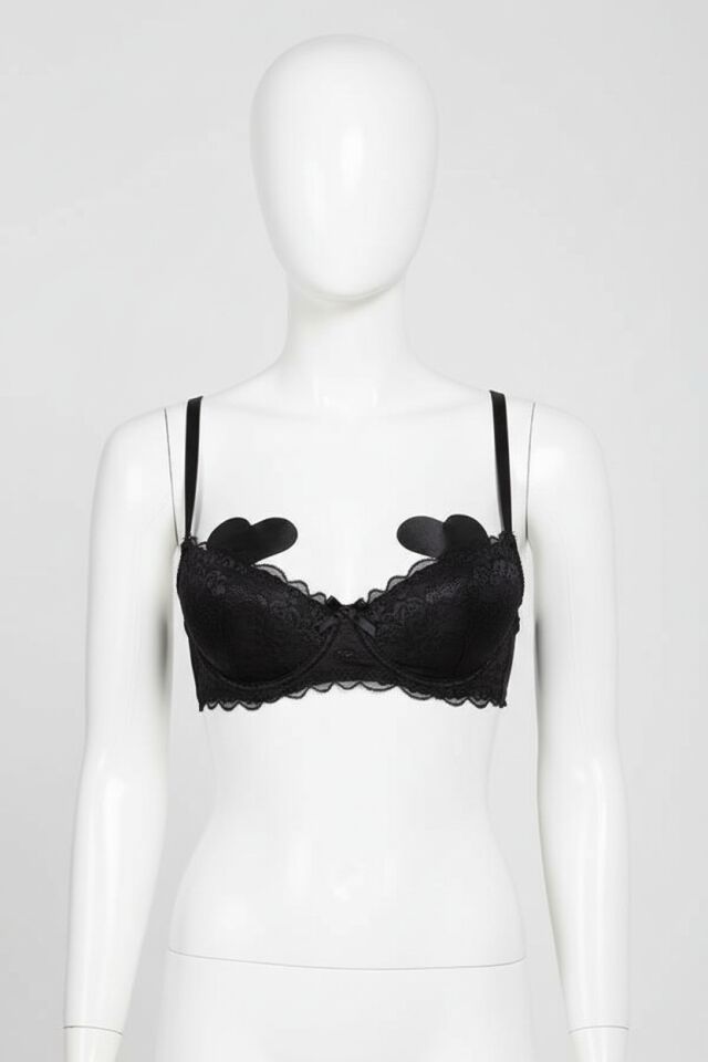 Arias Closet Siyah Kalp Şeklinde Fantezi Göğüs Ucu Kapatıcı