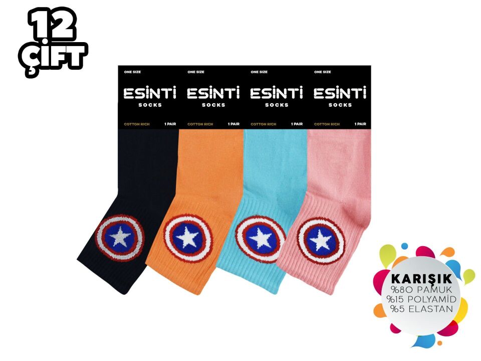 Esinti 69 Bayan Kolej Çorap 12'li