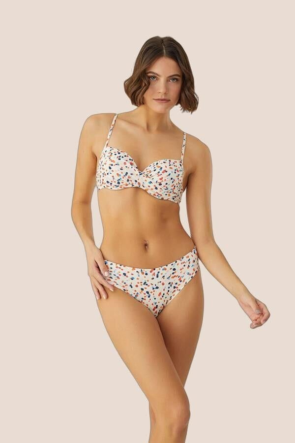 Arias Closet Puantiyeli Şık Desenli Kaplı Bikini Takımı