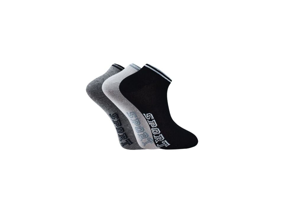 XGRİ POLO (E-E-3-1) Erkek Penye Patik 12'li