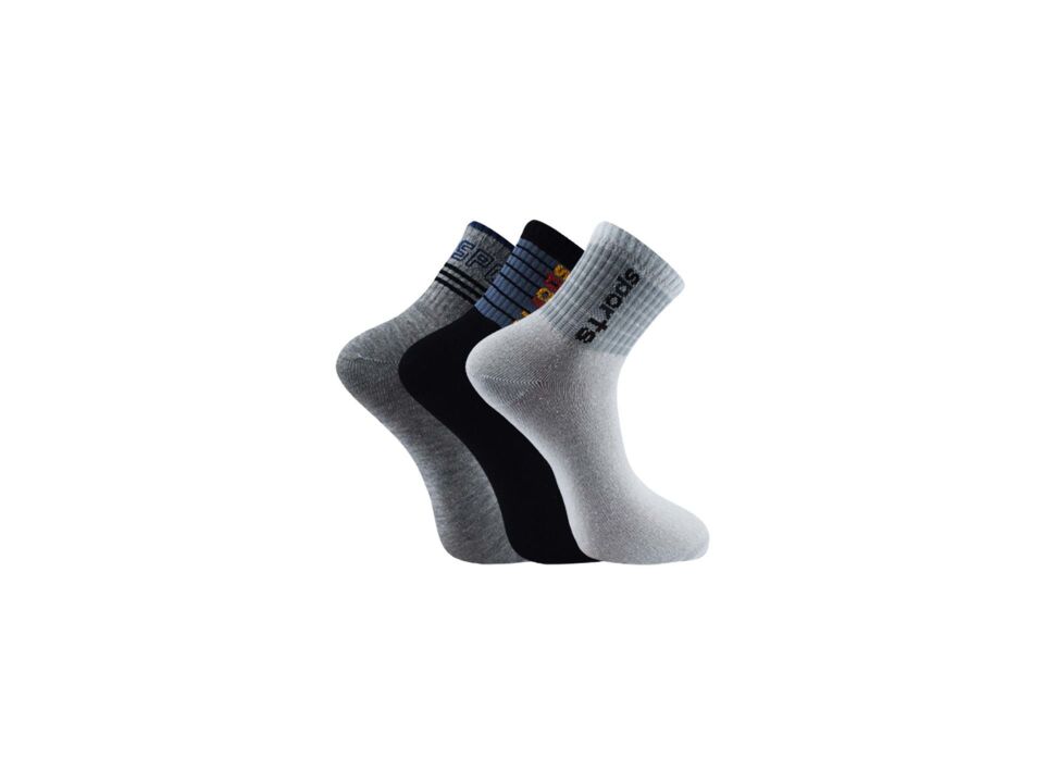 XGRİ POLO (E-E-7-7) Erkek Uzun Konç Patik 12'li