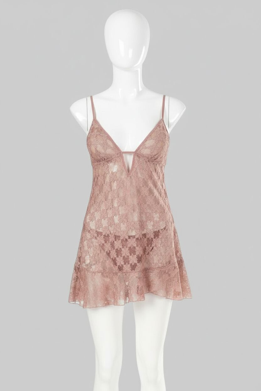 Arias Closet Vizon Kısa Tül Gecelik