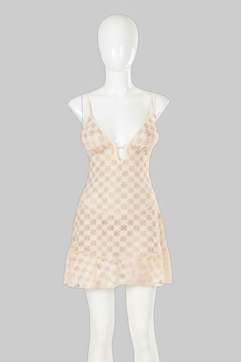 Arias Closet Fildişi Kısa Tül Gecelik