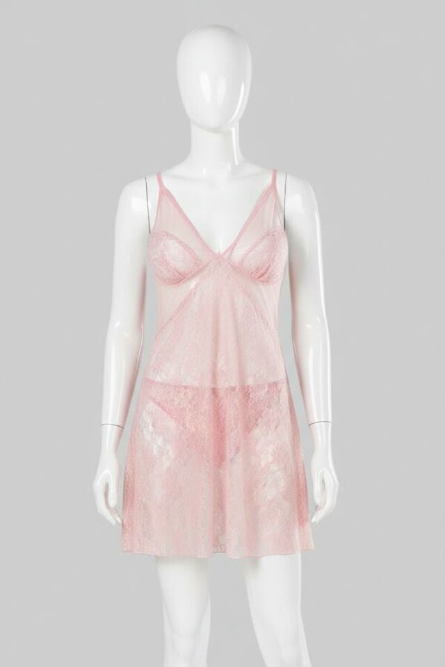 Arias Closet Pembe Kısa Tül Gecelik