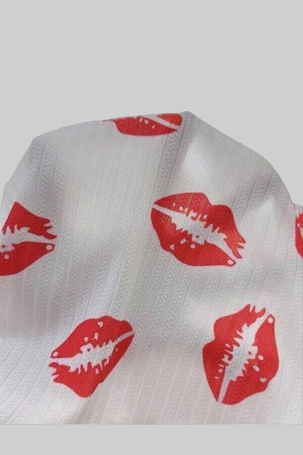 Kiss Öpücük Beyaz Şortlu Takım