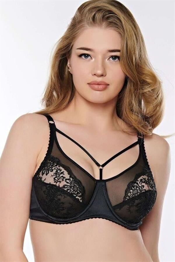 Arias Closet Günlük Çiçek Desenli Desteksiz Balenli İp Aksesuarlı Askıları Çıkabilir Dantel Detaylı Sütyen