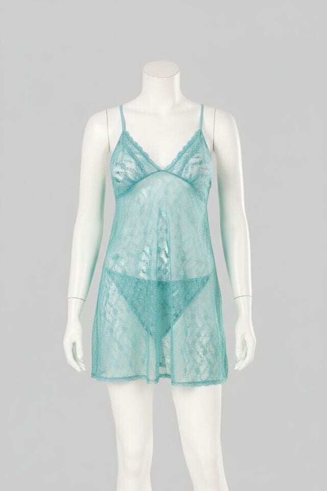 Arias Closet Aqua Kısa Tül Gecelik