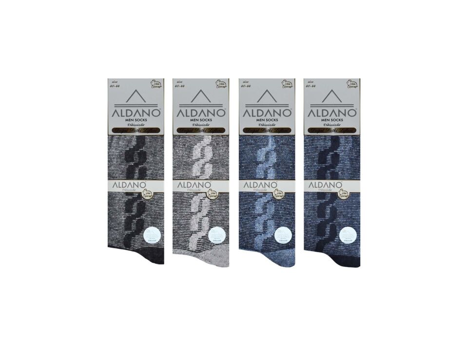 Aldano 05-5 Lambswool Yün Kışlık Erkek Soket 12'li