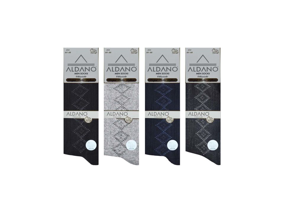 Aldano 05-3 Lambswool Yün Kışlık Erkek Soket 12'li