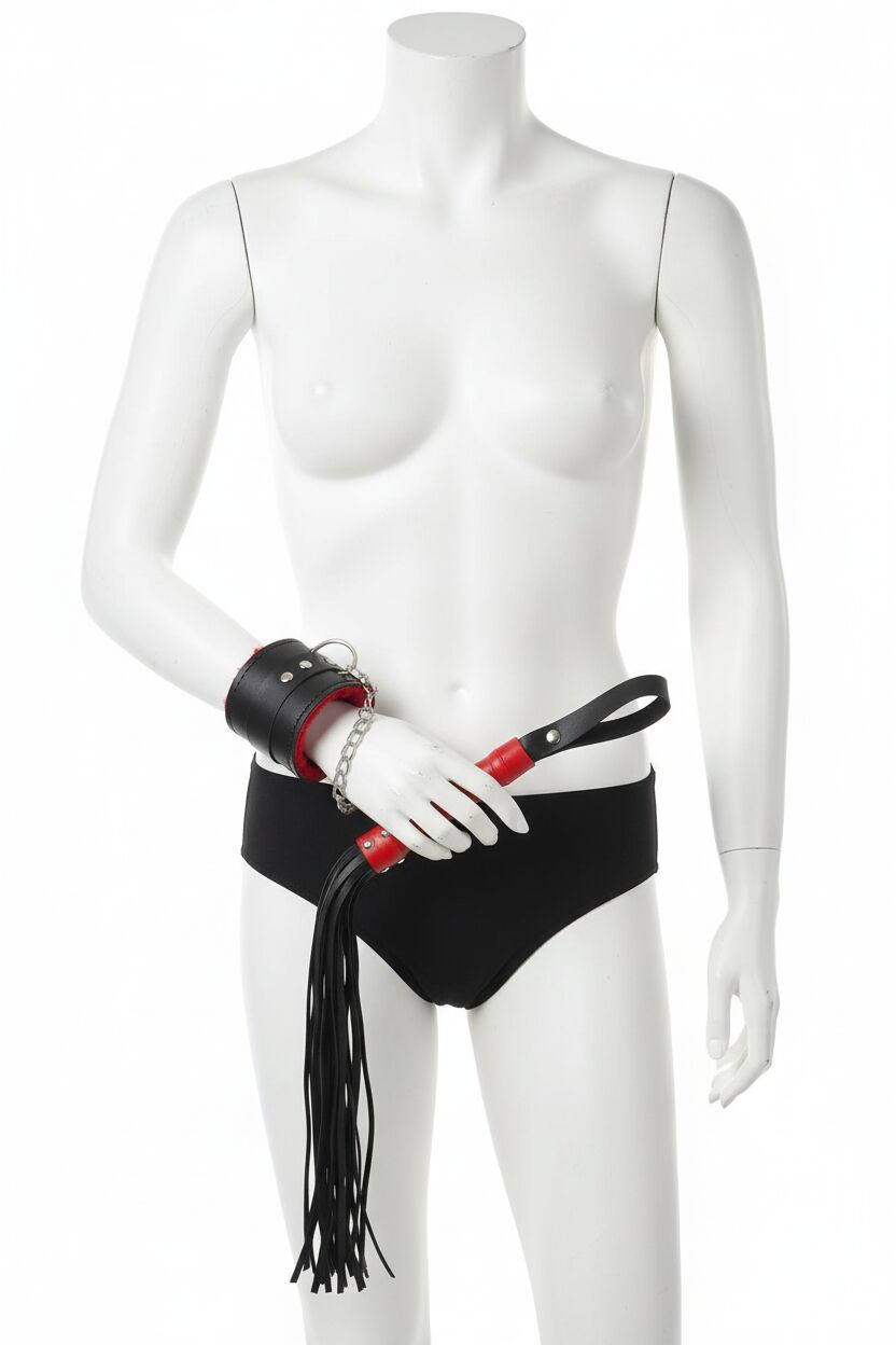 Arias Closet Kırbaç Ve Kelepce İçi Kırmızı İkili Set