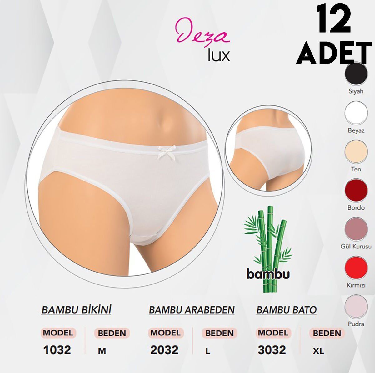 Dondeza 3032 Bambu Bayan Bato Külot 12'li
