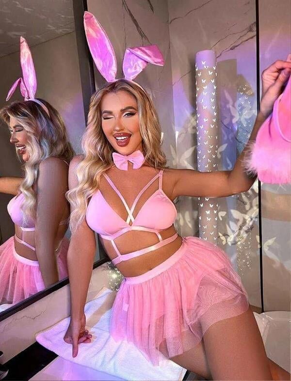 Arias Closet Pembe Tütü Etekli Fantezi Tavşan Kostümü
