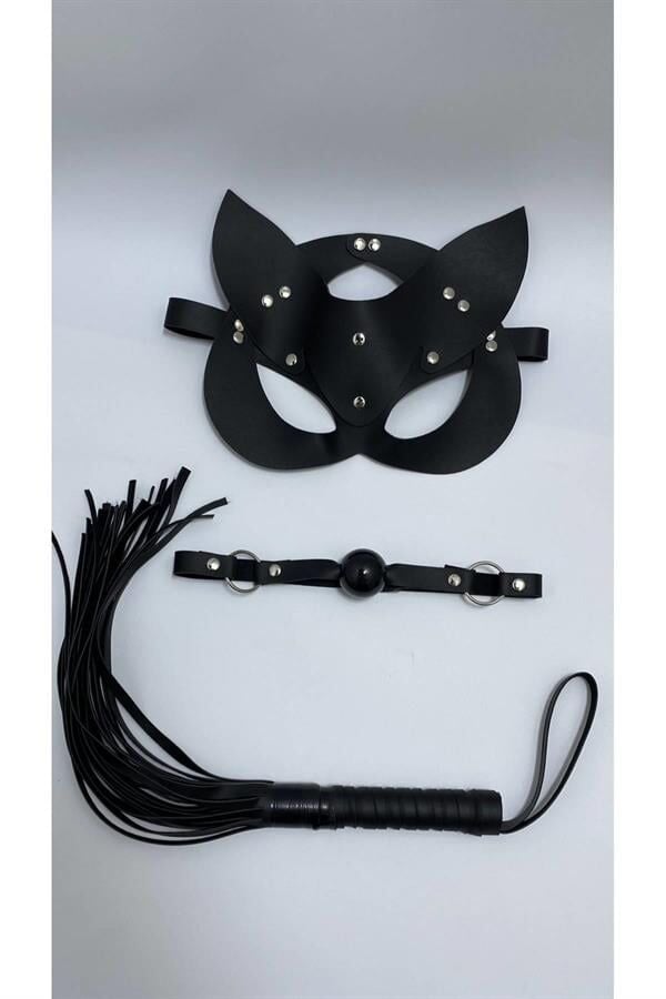 Arias Closet Siyah Maske Ağız Topu,3'Lü Set