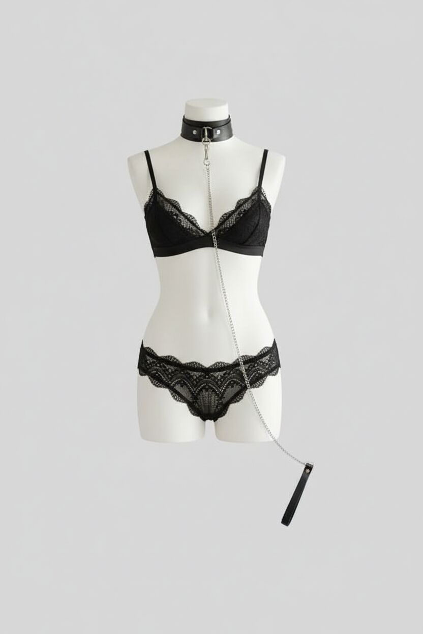 Arias Closet Boyun Kelepce ve Tasma Seti Harness Aksesuarı