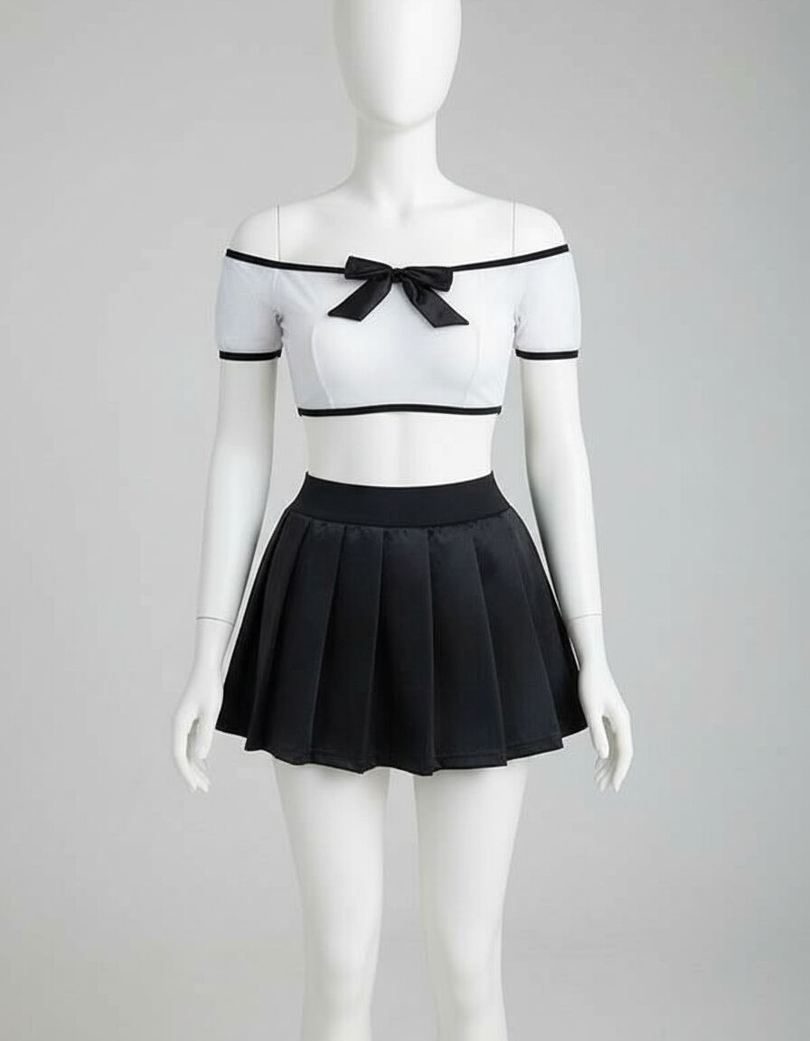 Arias Closet Transparan Mini Etekli Kurdela Detaylı Fantezi Kostüm