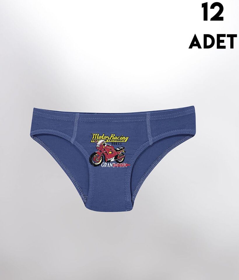 Kota 1019 Baskılı Erkek Çocuk Külot 12'li