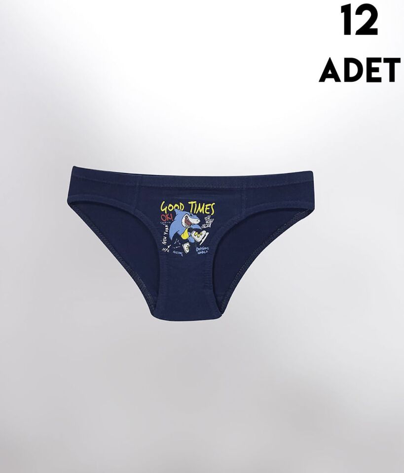 Kota 1019 Baskılı Erkek Çocuk Külot 12'li